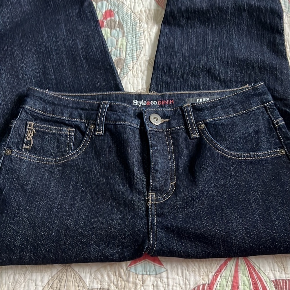 Style & Co. Denim, Dark Blue, Capri Jeans Size 4 NWOT